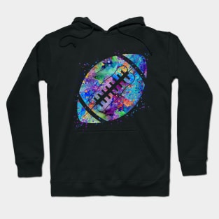 American Football Ball Watercolor Hoodie